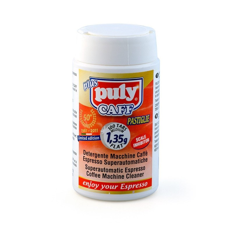 PULY CAFF SUPERAUTOMATIC ESPRESSO MACHINE CLEANER TABLETS 100 TABS-1.35g