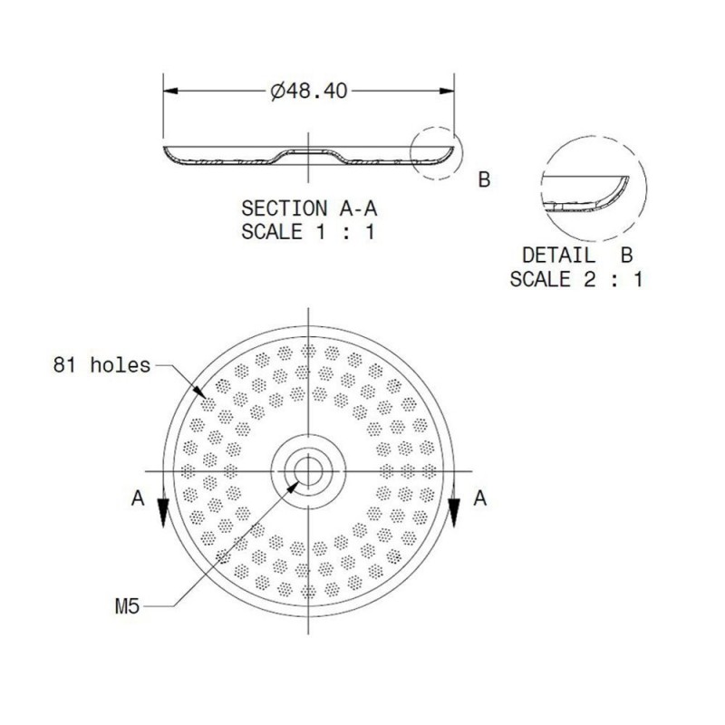 IMS PRECISION SHOWER SCREEN 48.4 mm