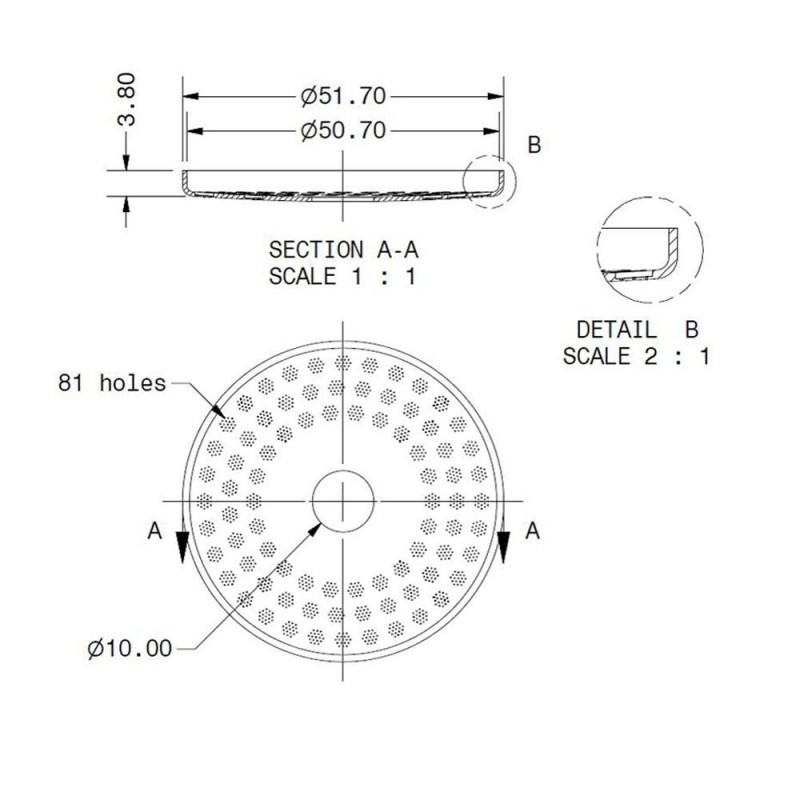 IMS PRECISION SHOWER SCREEN 48.4 mm