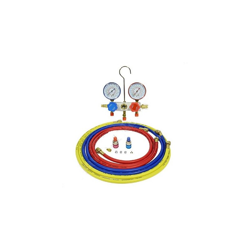 MANIFOLD  R134A  R22 R404A R407C WITH HOSES 70"