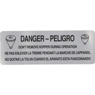 CAUTION-HOPPER LABEL