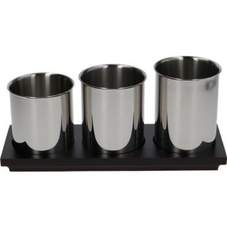 TEASPOON HOLDER 3 PIECES WITH BASE