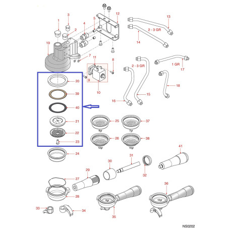 NUOVA SIMONELLI APPIA 6 PIECE GROUP REPAIR KIT