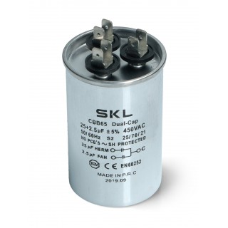 AIR CONDITIONING CAPACITOR 25+2.5ΜF 450V 50/60Hz