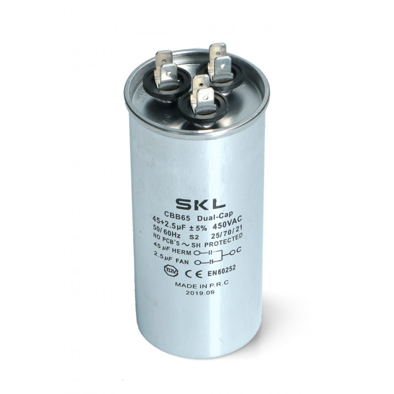 AIR CONDITIONING CAPACITOR 45+2.5ΜF 450V