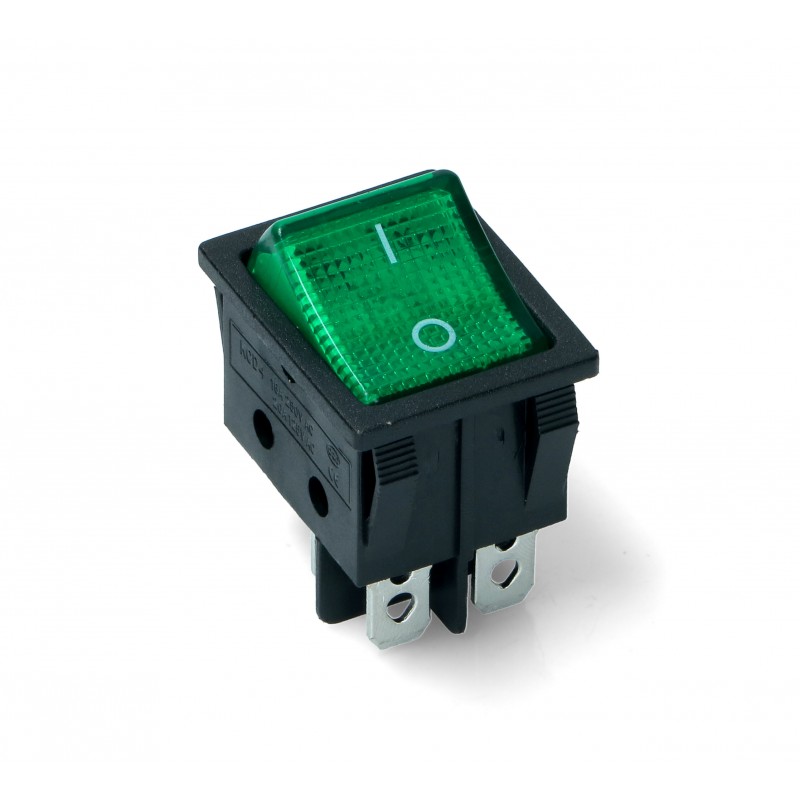 BIPOLAR GREEN LIGHT SWITCH 16A 250V, 20A 125V