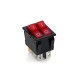 RED LIGHT DOUBLE SWITCH 6 CONTACTS 15A 250V  20A 125V