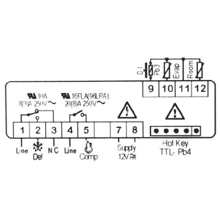 CONTROLLER DIXELL XR40CX-0N0C1 12VAC/DC