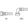 FLEX HOSE ø 3/8"Fc x 3/8"CFc 2200 mm