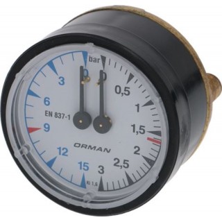 PRESSURE GAUGE BOILER-PUMP ø 62 mm