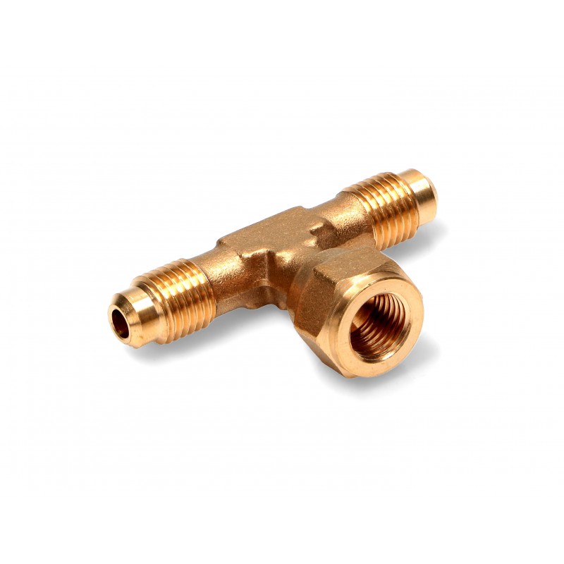 TEE SAE FLARE 1/4 M X 1/4 F X 1/4 M