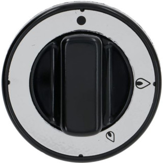 BLACK KNOB ø 70 mm SILK-SCREEN PRINTED