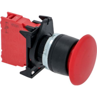 MUSHROOM PUSH-BUTTON RED 16A