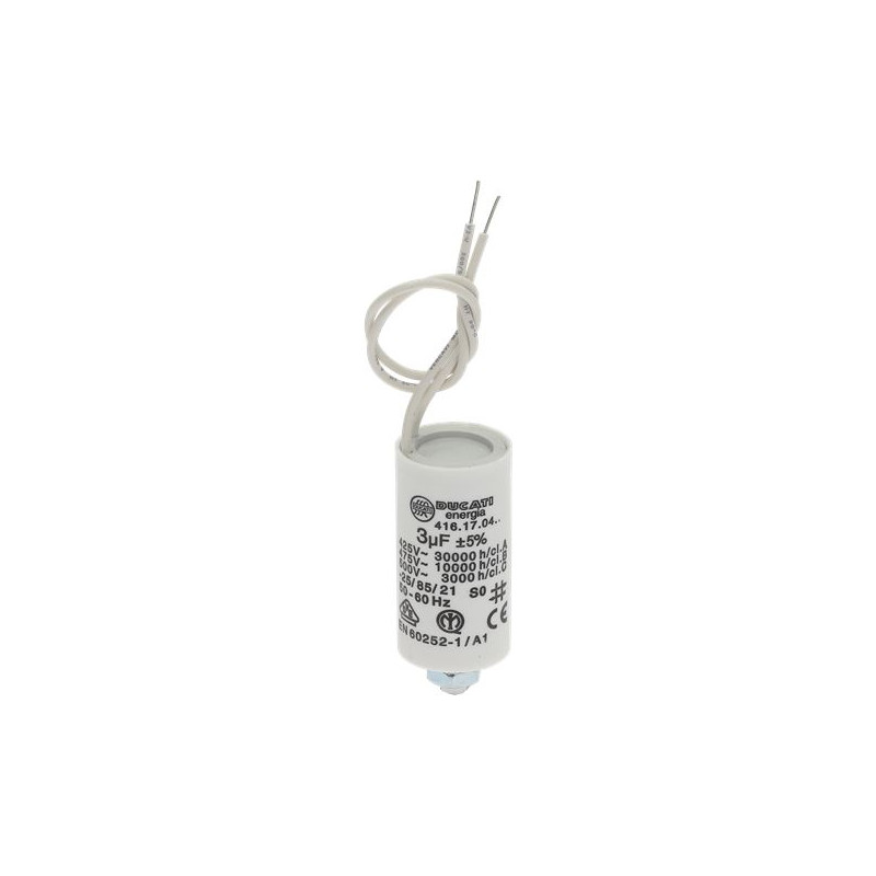 DUCATI CAPACITOR 3µF C/CABLE 450V 50/60Hz